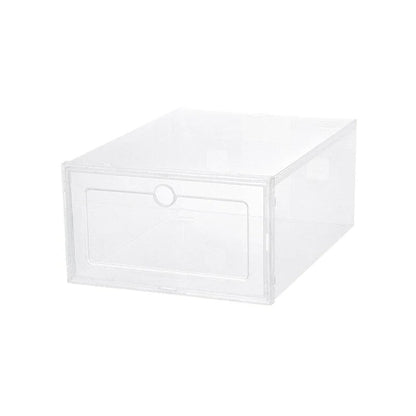 Glossy Stackable Shoe Boxes - Elegant Transparent Shoe Storage Solution